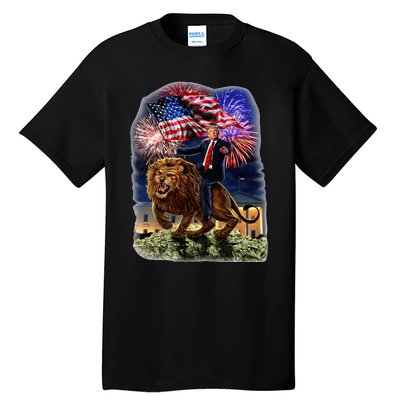 Republican President Donald Trump Riding War Lion Tall T-Shirt