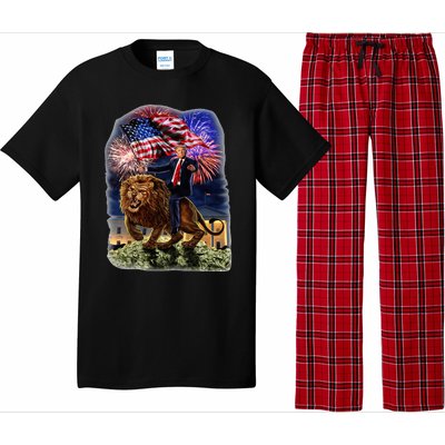 Republican President Donald Trump Riding War Lion Pajama Set