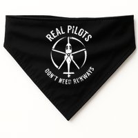 Real Pilots Dont Need Runways Pilot Helicopter USA-Made Doggie Bandana