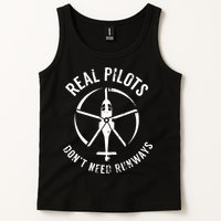 Real Pilots Dont Need Runways Pilot Helicopter Tank Top