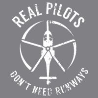 Real Pilots Dont Need Runways Pilot Helicopter Women's Pullover Hoodie
