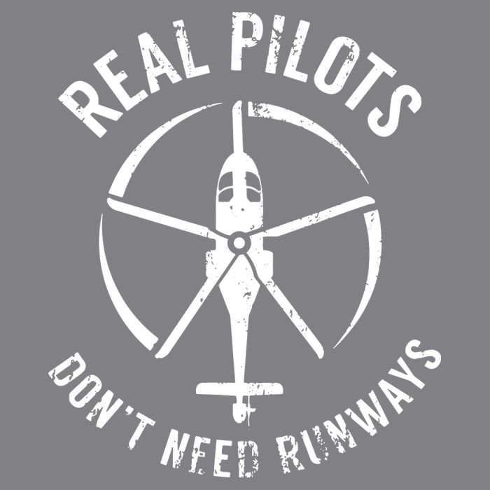 Real Pilots Dont Need Runways Pilot Helicopter Women's Pullover Hoodie
