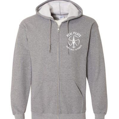 Real Pilots Dont Need Runways Pilot Helicopter Full Zip Hoodie