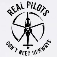 Real Pilots Dont Need Runways Pilot Helicopter Garment-Dyed Sweatshirt