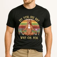 Retro Pitbull Dog Yoga Eff You See Kay Why Oh You Cooling Performance Crew T-Shirt