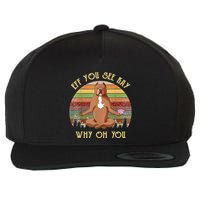Retro Pitbull Dog Yoga Eff You See Kay Why Oh You Wool Snapback Cap
