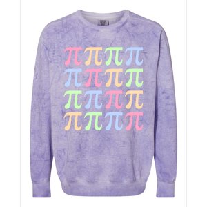 Rainbow Pi Day For Math Lovers Or Teachers Great Gift Colorblast Crewneck Sweatshirt