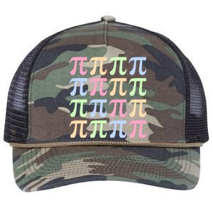 Rainbow Pi Day For Math Lovers Or Teachers Great Gift Retro Rope Trucker Hat Cap