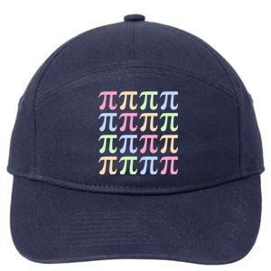 Rainbow Pi Day For Math Lovers Or Teachers Great Gift 7-Panel Snapback Hat