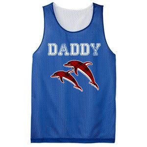 Red Plaid Daddy Dolphin Matching Buffalo Pajama Xmas Gift Mesh Reversible Basketball Jersey Tank