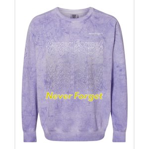 Repeating Pattern Design Styles With Never Forget Funny Gift Colorblast Crewneck Sweatshirt