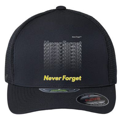 Repeating Pattern Design Styles With Never Forget Funny Gift Flexfit Unipanel Trucker Cap
