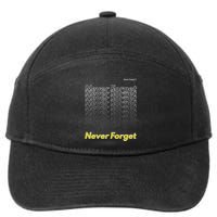Repeating Pattern Design Styles With Never Forget Funny Gift 7-Panel Snapback Hat