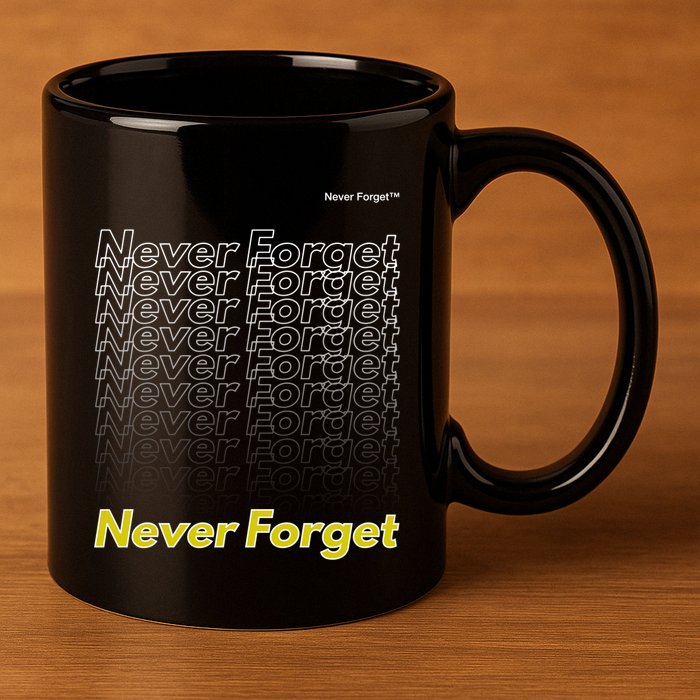 Repeating Pattern Design Styles With Never Forget Funny Gift 11oz C Handle Ceramic Mug