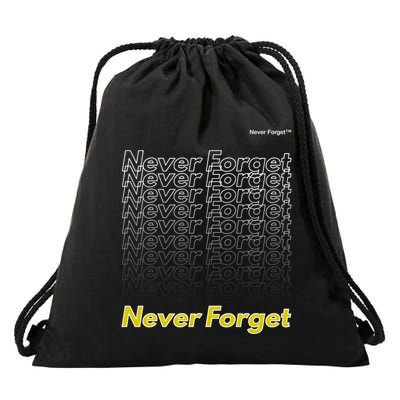 Repeating Pattern Design Styles With Never Forget Funny Gift Drawstring Bag