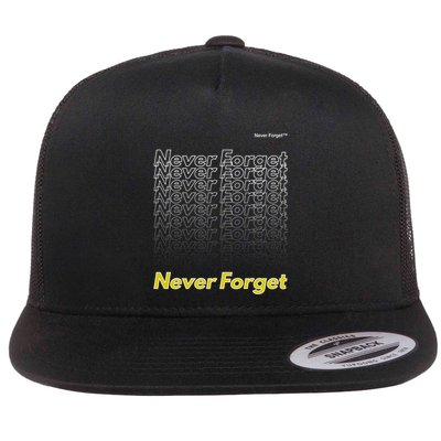 Repeating Pattern Design Styles With Never Forget Funny Gift Flatbill Hat