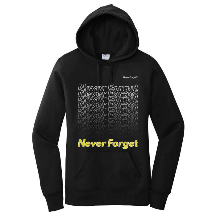 Repeating Pattern Design Styles With Never Forget Funny Gift Women's Pullover Hoodie