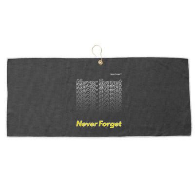 Repeating Pattern Design Styles With Never Forget Funny Gift Large Microfiber Waffle Golf Towel