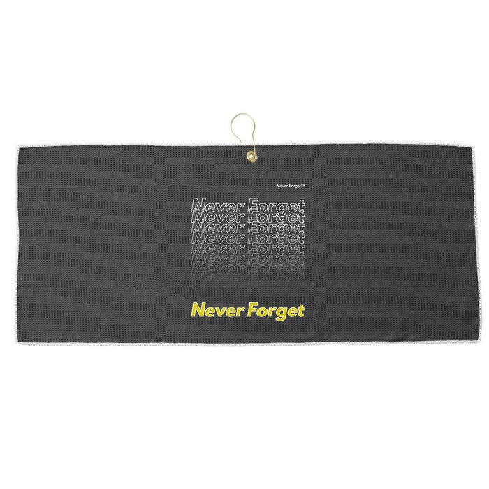 Repeating Pattern Design Styles With Never Forget Funny Gift Large Microfiber Waffle Golf Towel