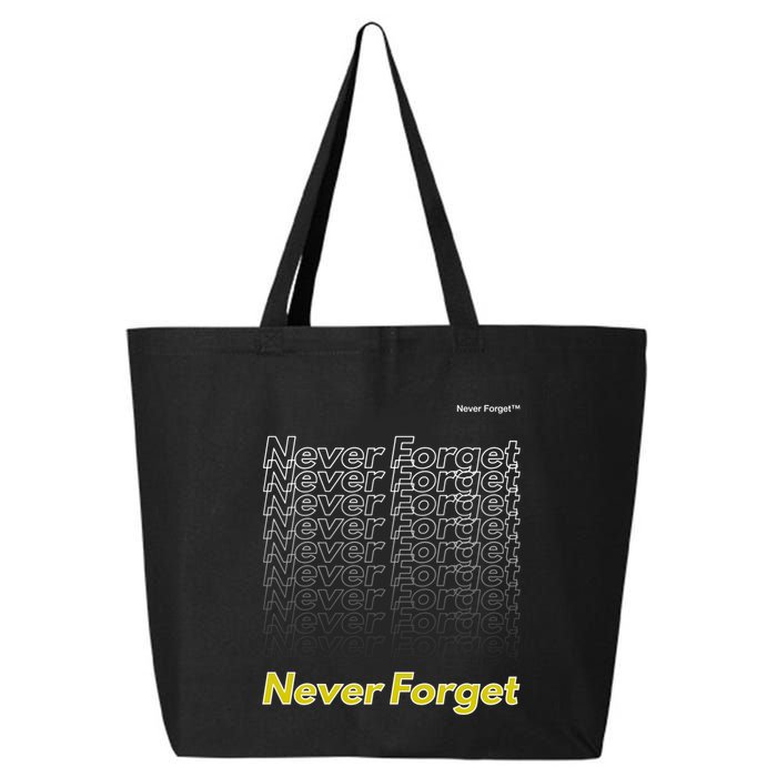 Repeating Pattern Design Styles With Never Forget Funny Gift 25L Jumbo Tote