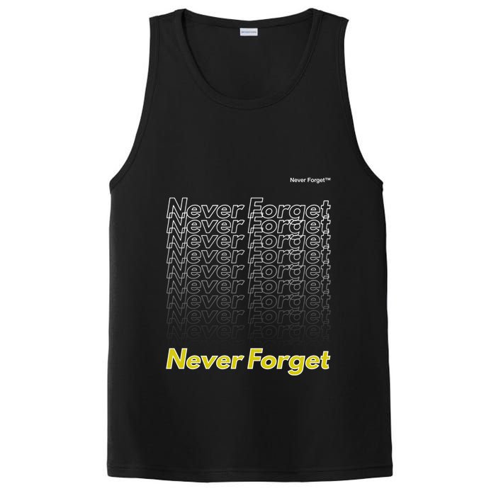 Repeating Pattern Design Styles With Never Forget Funny Gift PosiCharge Competitor Tank