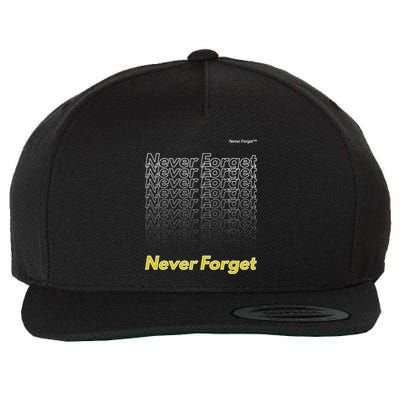 Repeating Pattern Design Styles With Never Forget Funny Gift Wool Snapback Cap