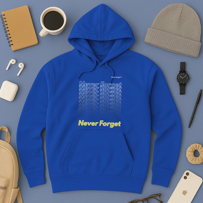 Repeating Pattern Design Styles With Never Forget Funny Gift Hoodie