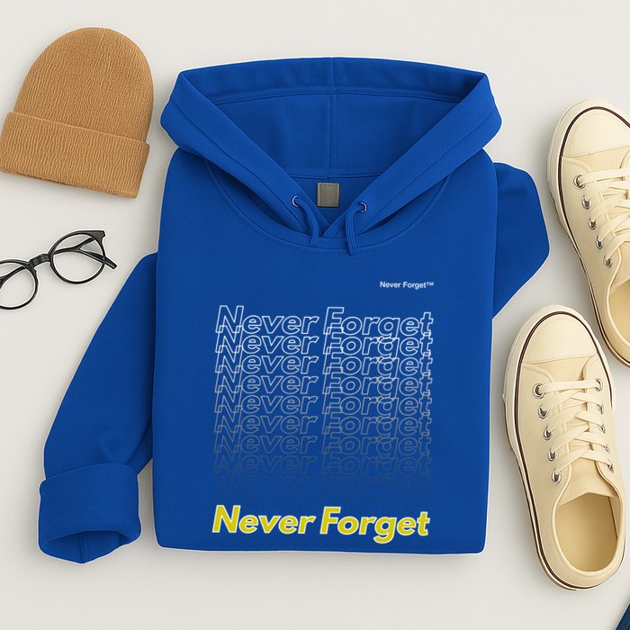 Repeating Pattern Design Styles With Never Forget Funny Gift Hoodie