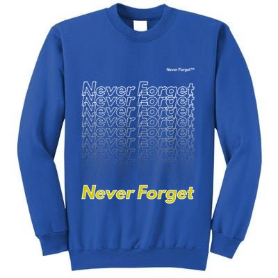 Repeating Pattern Design Styles With Never Forget Funny Gift Sweatshirt