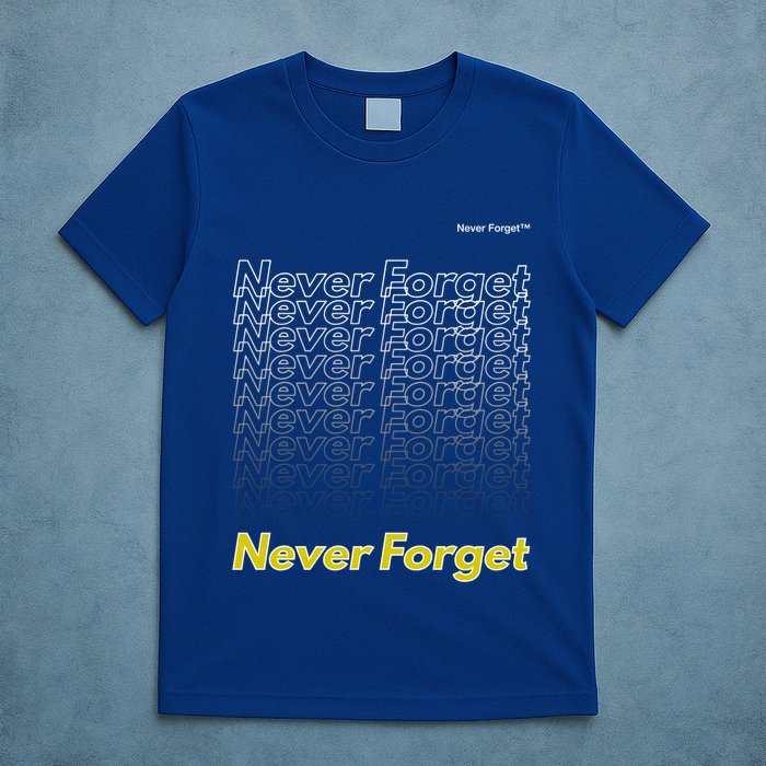 Repeating Pattern Design Styles With Never Forget Funny Gift T-Shirt