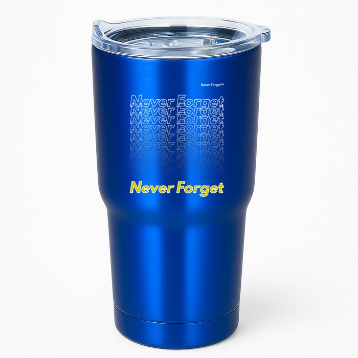 Repeating Pattern Design Styles With Never Forget Funny Gift Tumbler