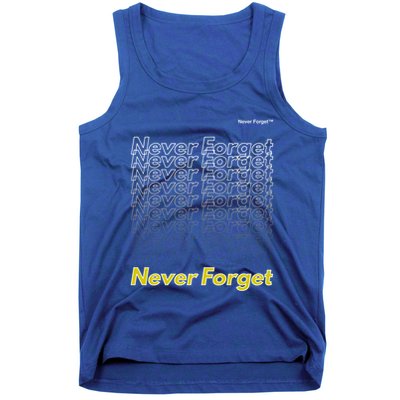 Repeating Pattern Design Styles With Never Forget Funny Gift Tank Top