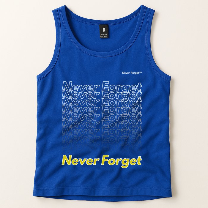 Repeating Pattern Design Styles With Never Forget Funny Gift Tank Top