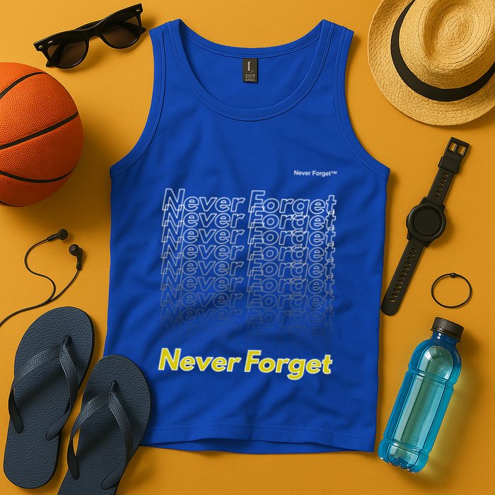 Repeating Pattern Design Styles With Never Forget Funny Gift Tank Top