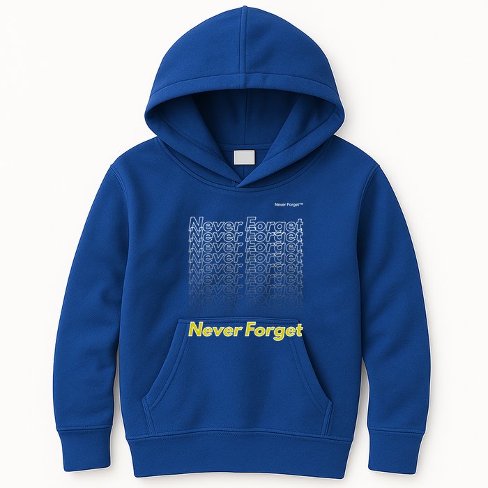 Repeating Pattern Design Styles With Never Forget Funny Gift Kids Hoodie