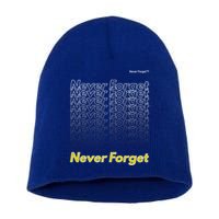 Repeating Pattern Design Styles With Never Forget Funny Gift Short Acrylic Beanie