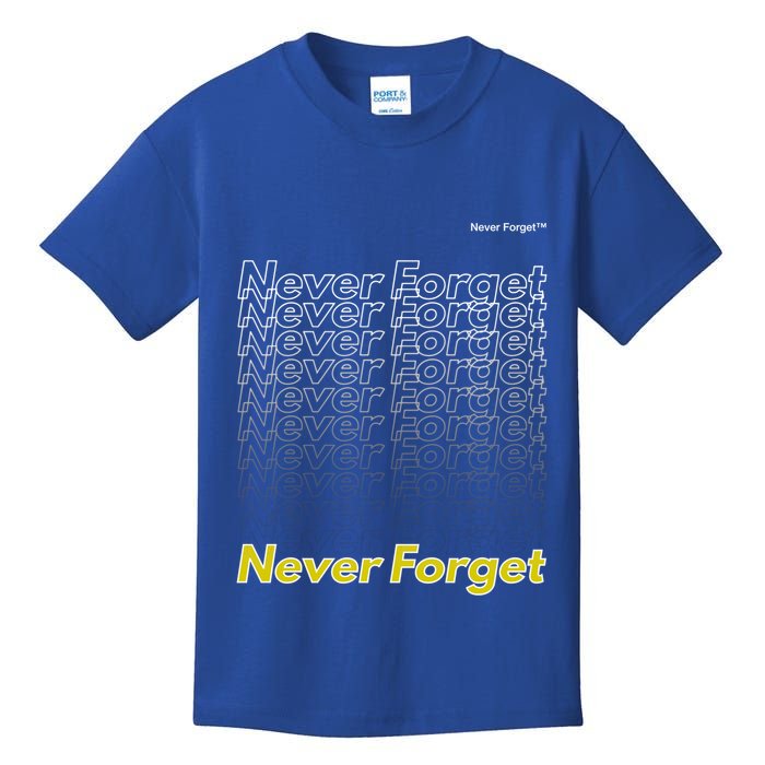 Repeating Pattern Design Styles With Never Forget Funny Gift Kids T-Shirt
