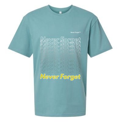 Repeating Pattern Design Styles With Never Forget Funny Gift Sueded Cloud Jersey T-Shirt