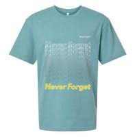 Repeating Pattern Design Styles With Never Forget Funny Gift Sueded Cloud Jersey T-Shirt