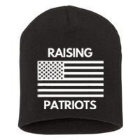 Raising Patriots Distressed American Flag Short Acrylic Beanie