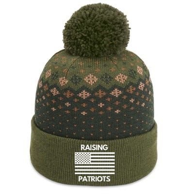 Raising Patriots Distressed American Flag The Baniff Cuffed Pom Beanie