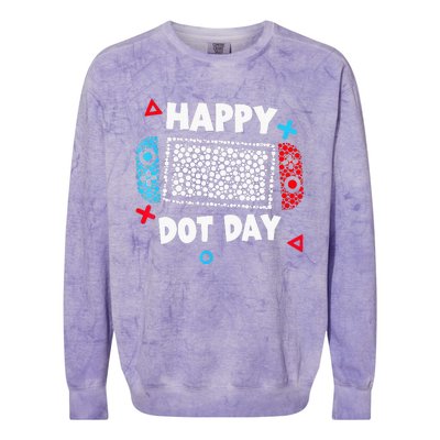 Retro Polka Dots Gaming Controller Video Gamers Colorblast Crewneck Sweatshirt