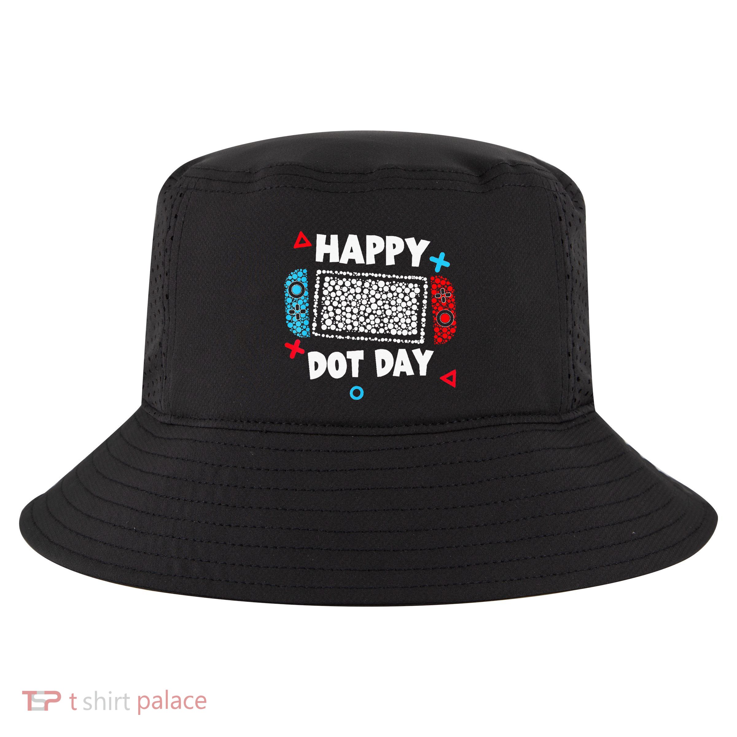 Retro Polka Dots Gaming Controller Video Gamers Cool Comfort Performance Bucket Hat