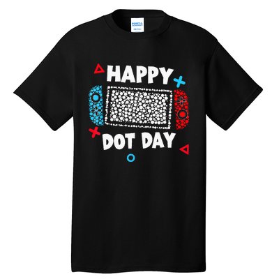 Retro Polka Dots Gaming Controller Video Gamers Tall T-Shirt