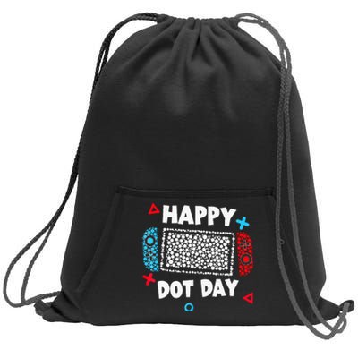 Retro Polka Dots Gaming Controller Video Gamers Sweatshirt Cinch Pack Bag