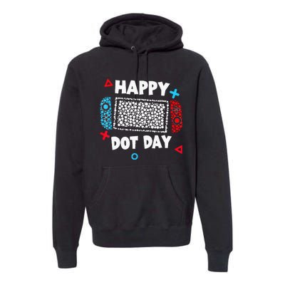 Retro Polka Dots Gaming Controller Video Gamers Premium Hoodie