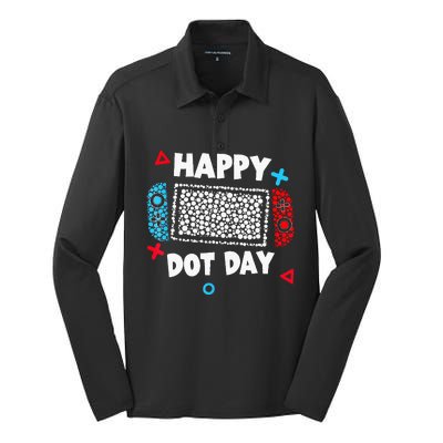 Retro Polka Dots Gaming Controller Video Gamers Silk Touch Performance Long Sleeve Polo