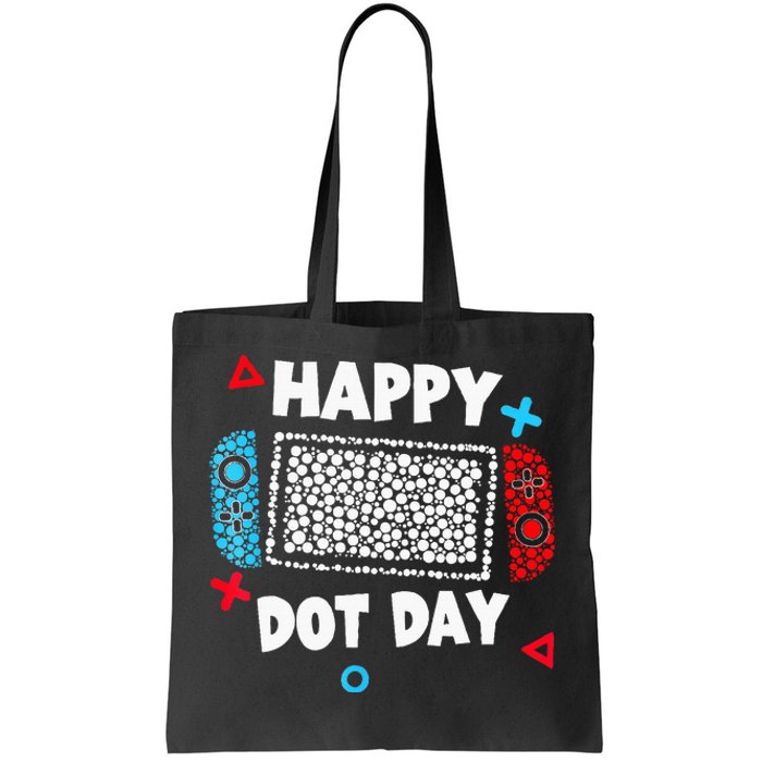 Retro Polka Dots Gaming Controller Video Gamers Tote Bag