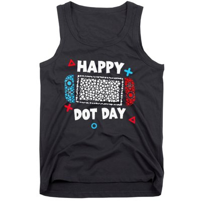 Retro Polka Dots Gaming Controller Video Gamers Tank Top