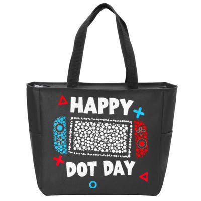 Retro Polka Dots Gaming Controller Video Gamers Zip Tote Bag